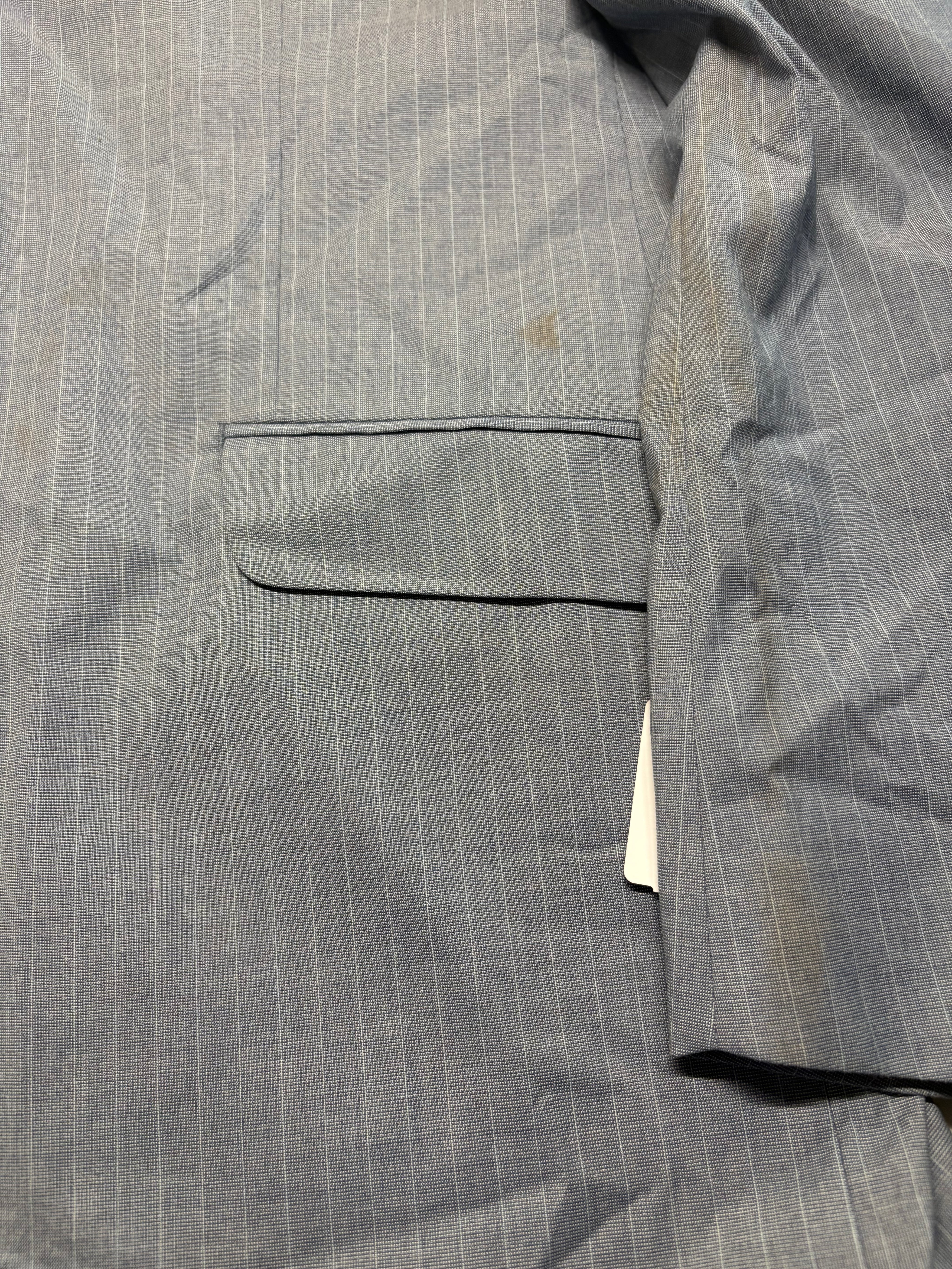 Kenneth Cole Mens Slim fit Suit Jacket Blazer 44 L Blue Pinstripe