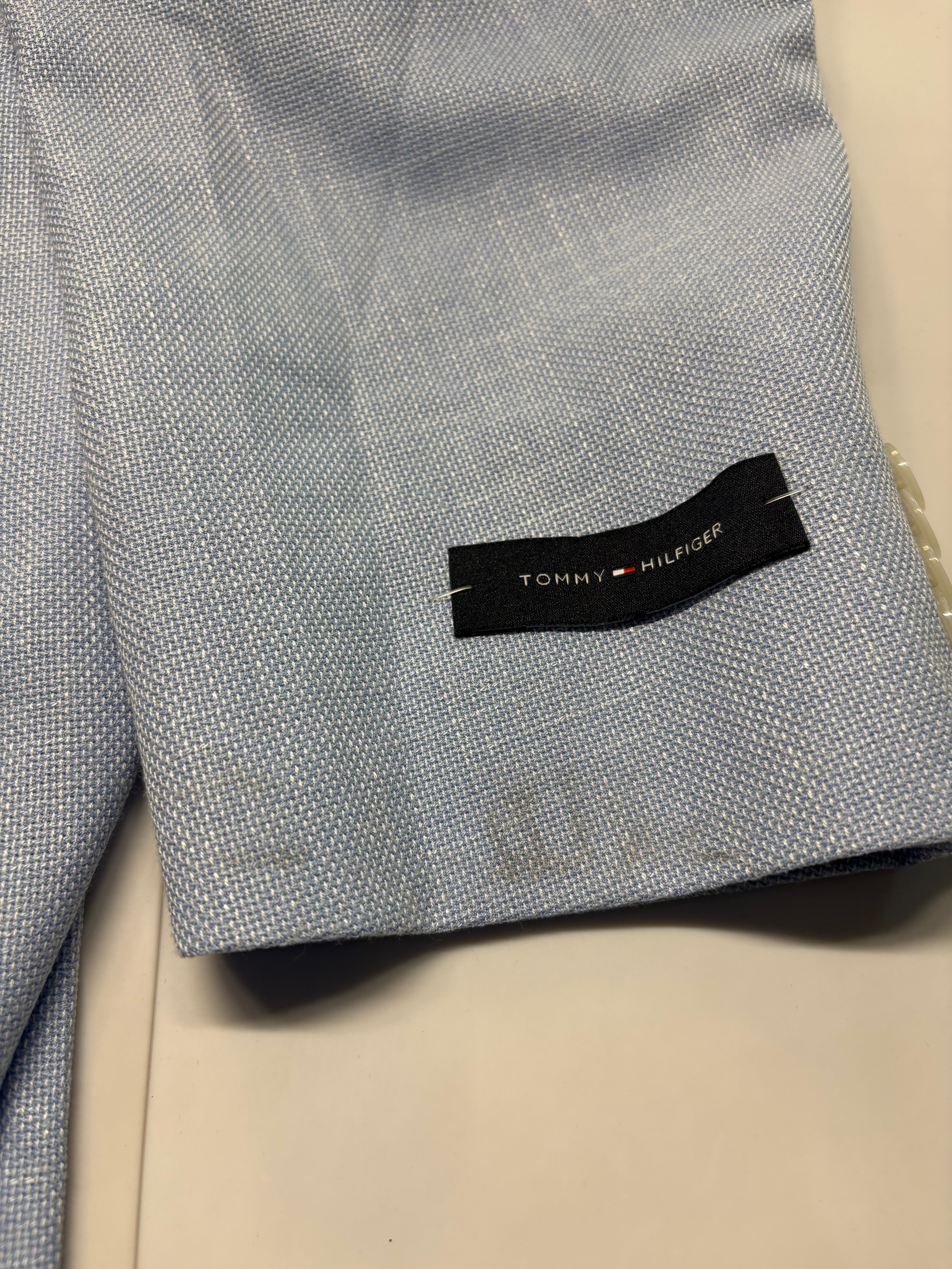 Tommy Hilfiger Mens Modern fit Sport Coat Blazer 50 R Light Blue Solid
