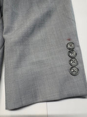 Bar Iii Men's Slim-Fit Wool Sharkskin Suit Jacket Blazer 40 R Light Grey