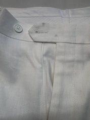 Bar Iii Mens Slim fit Linen Cotton Dress Pants 34 / 30 White Solid