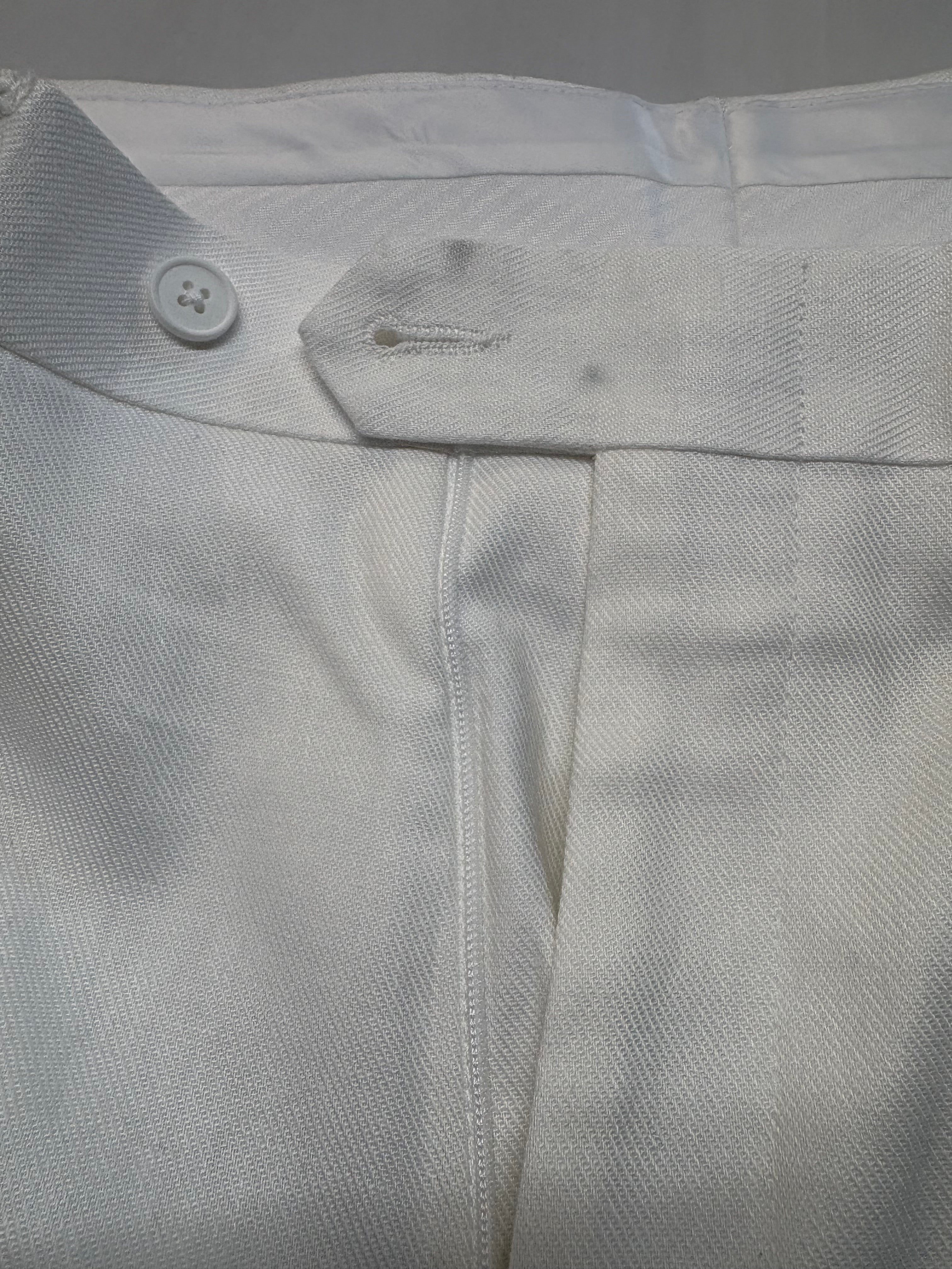 Bar Iii Mens Slim fit Linen Cotton Dress Pants 34 / 30 White Solid