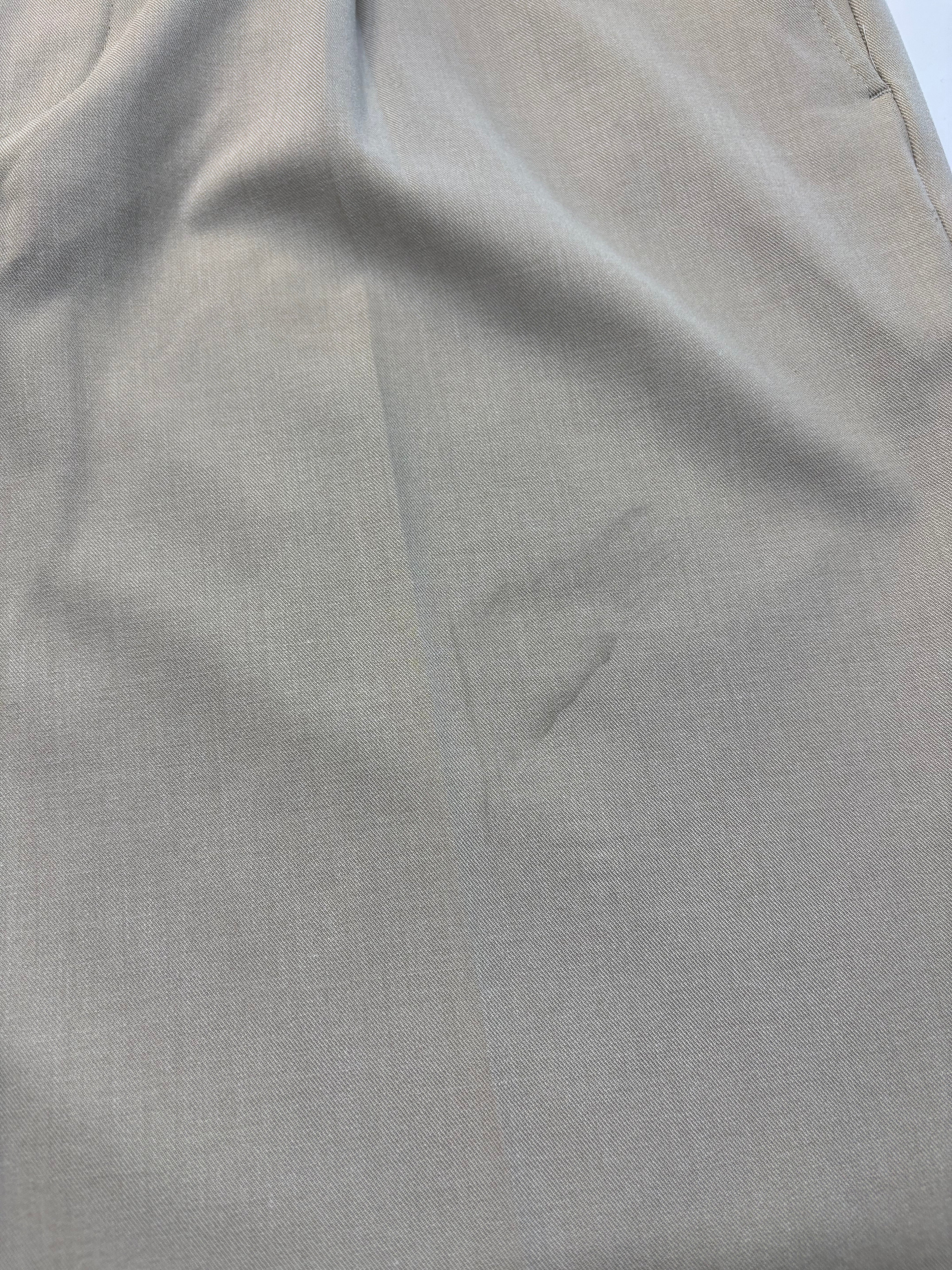 Tommy Hilfiger Mens Relaxed fit Pleated Dress Pants 34 / 32 Beige Solid