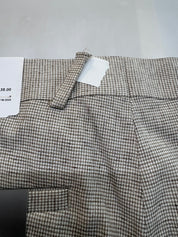 Kenneth Cole Mens Slim fit Linen Dress Pants 34 / 34 Beige Check