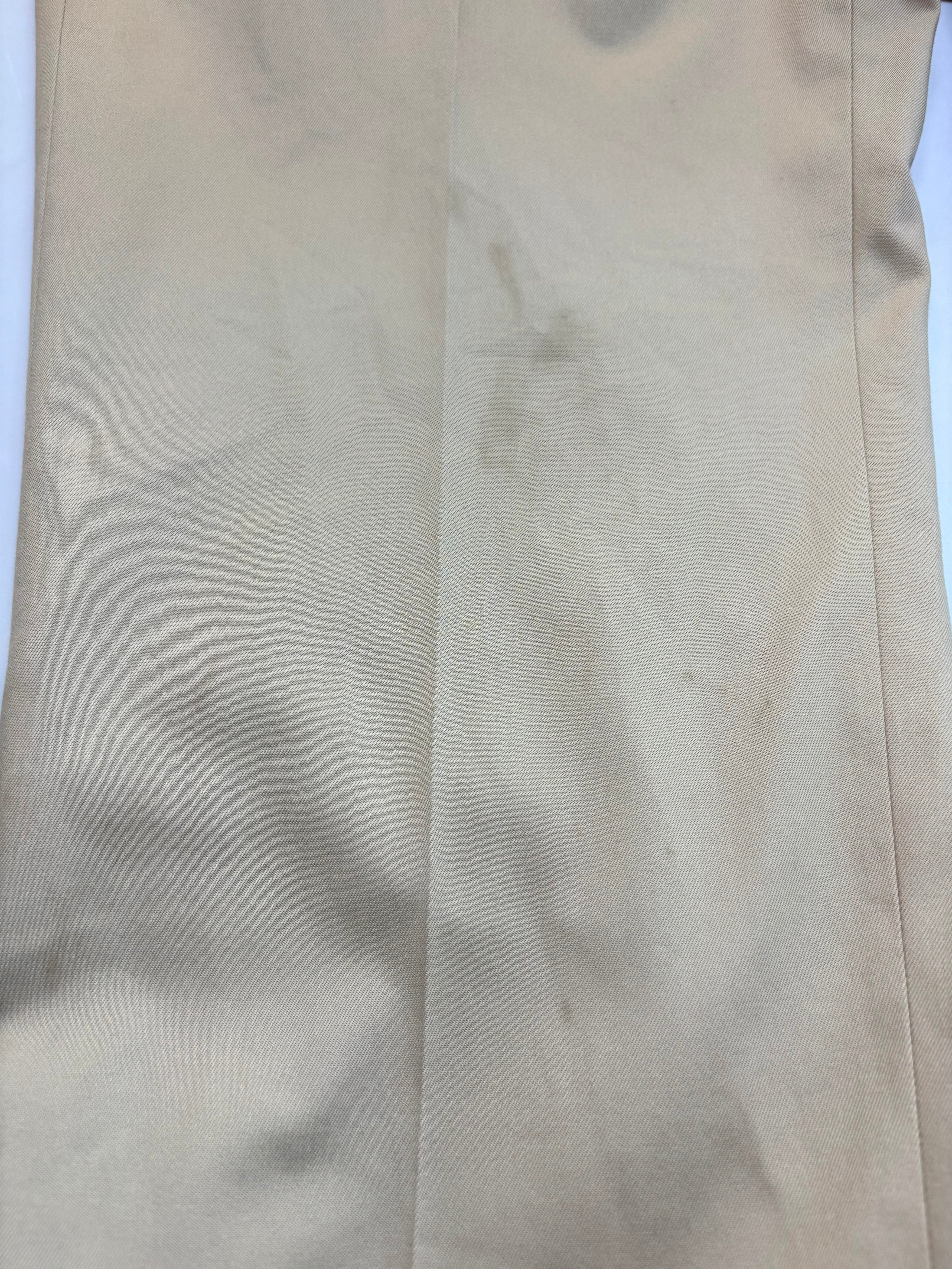 Brooks Brothers Mens Classic fit Cotton Chinos 32 / 32 Beige Solid