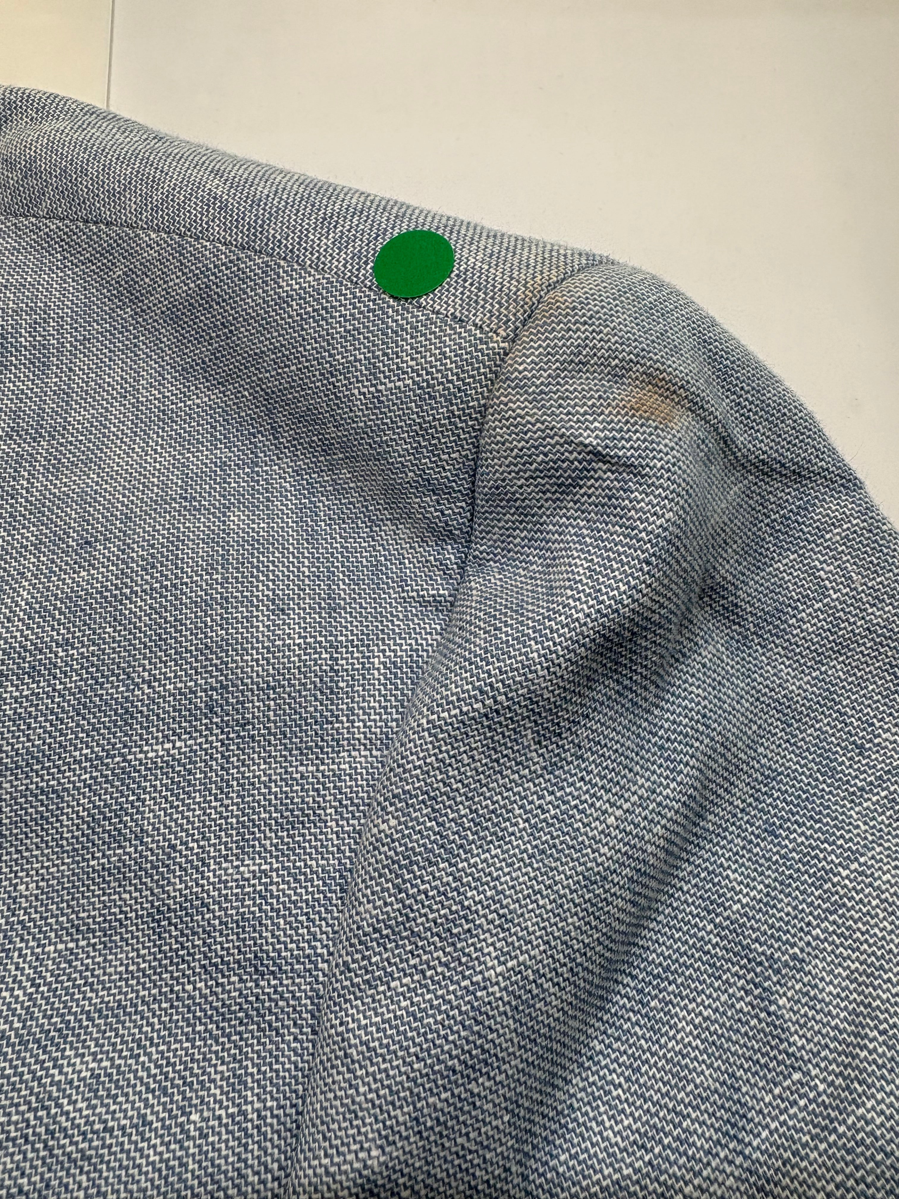 Bar III Mens Slim fit Linen Cotton Suit Jacket Blazer 44 L Light Blue Solid