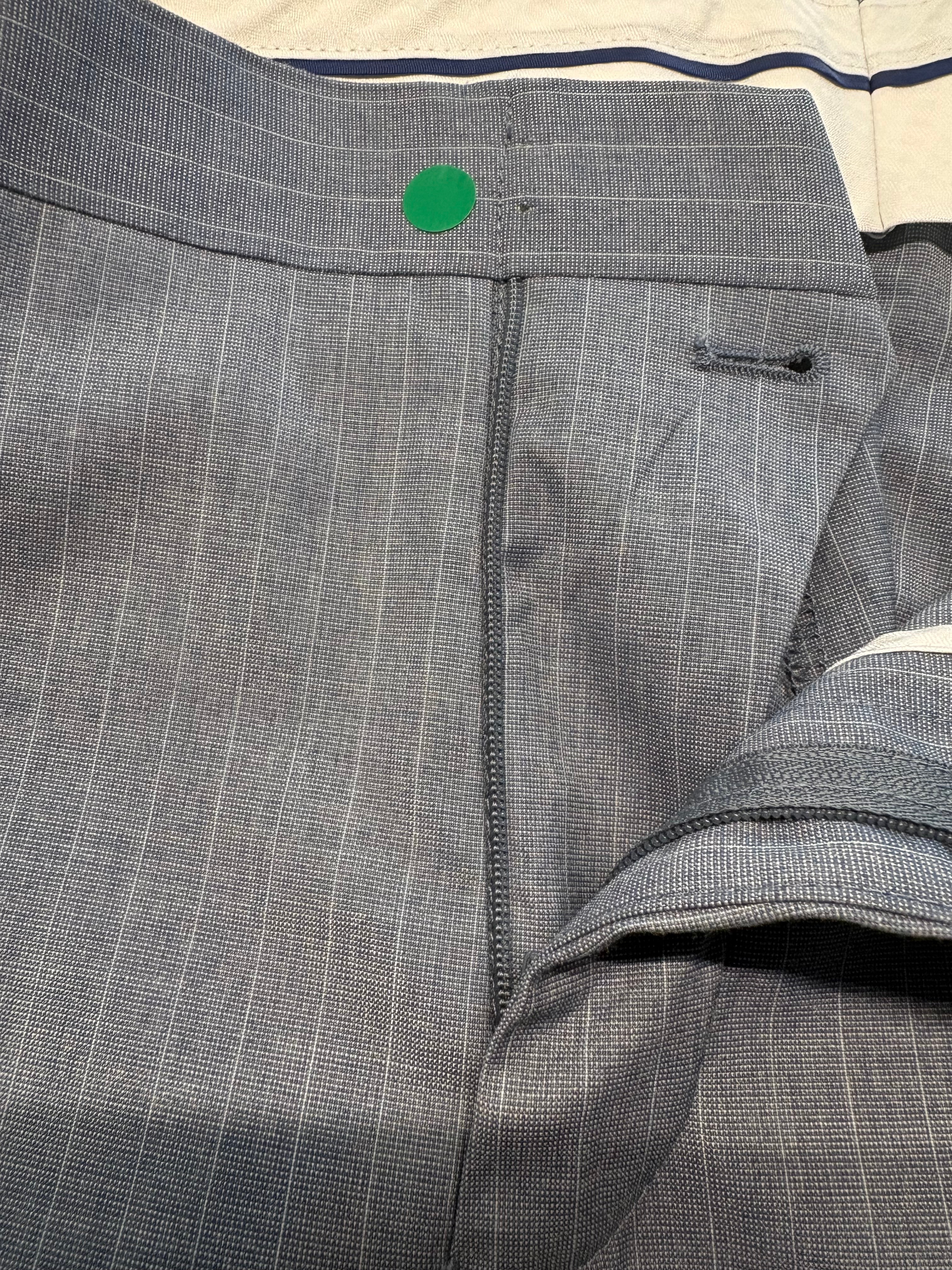 Kenneth Cole Mens Slim fit Dress Pants 34 / 30 Blue Striped