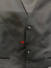 Michael Kors Mens Classic fit Tuxedo Suit Vest Large Black Solid Stretch