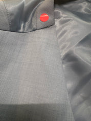 Bar Iii Men's Slim-Fit Sharkskin Suit Vest Large Light Grey Wool