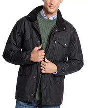 Barbour Mens Military Inspired Sapper Waxed Jacket Coat Olive Green 2XL