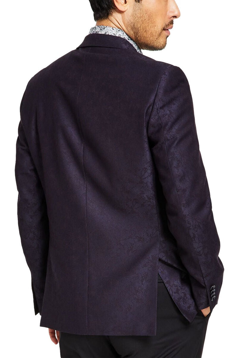 Alfani Men's Slim-Fit Jacquard Blazer, Navy 38R/M37.5