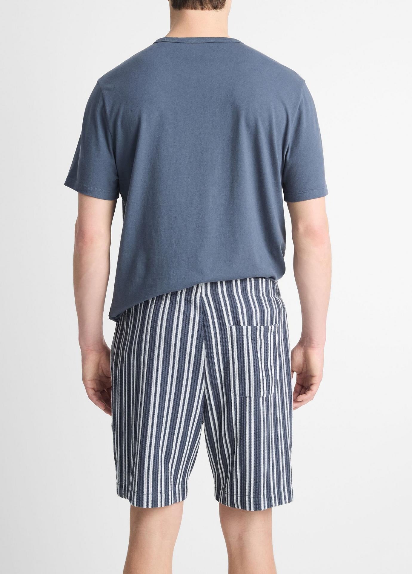 Vince Mens Regular fit Casual Shorts Small Blue Striped 7.5 Inseam