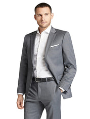 Tommy Hilfiger Mens Modern fit Suit Jacket Blazer 44 R Grey Solid Stretch