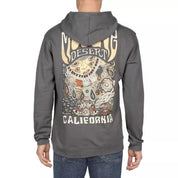 Cotton Mens Fleece Sweatshirt Hoodie Medium Mojave Blue