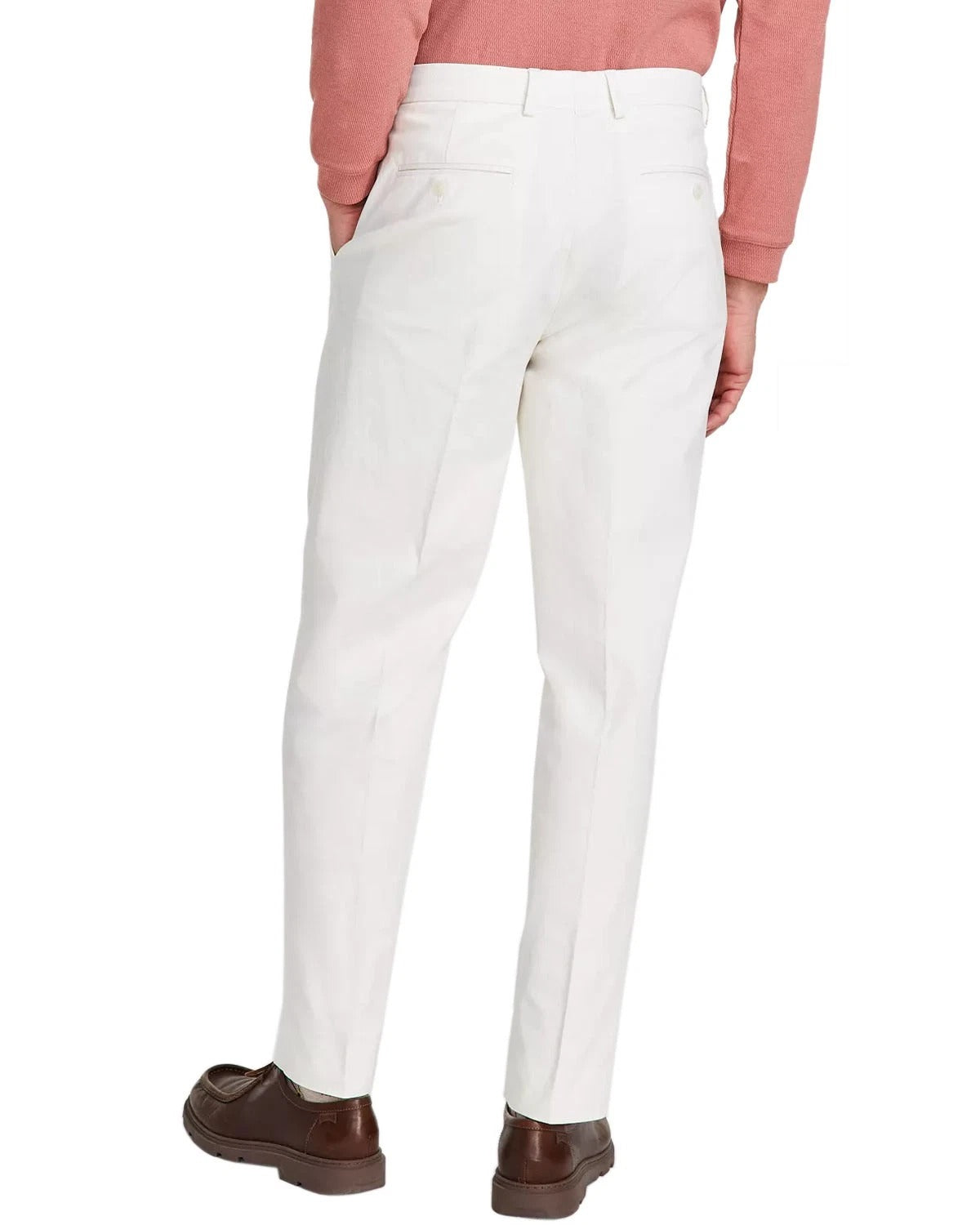 Nautica Mens Modern fit 2 Piece Suit 42 R / 36 Waist Cream White Cotton Stretch