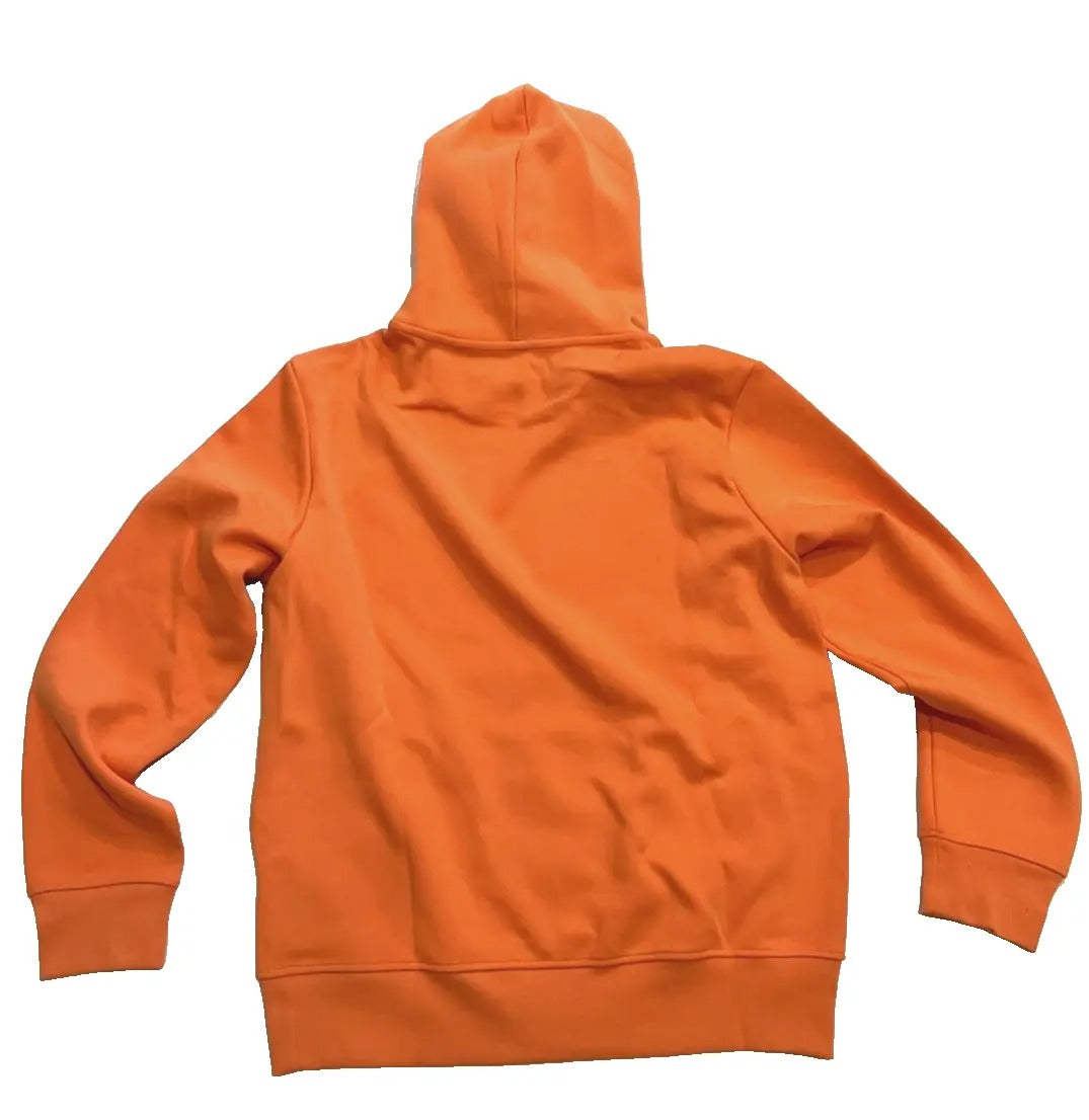 Polo Ralph Lauren Mens Logo-Embossed Double-Knit Hoodie Sweatshirt Medium Orange