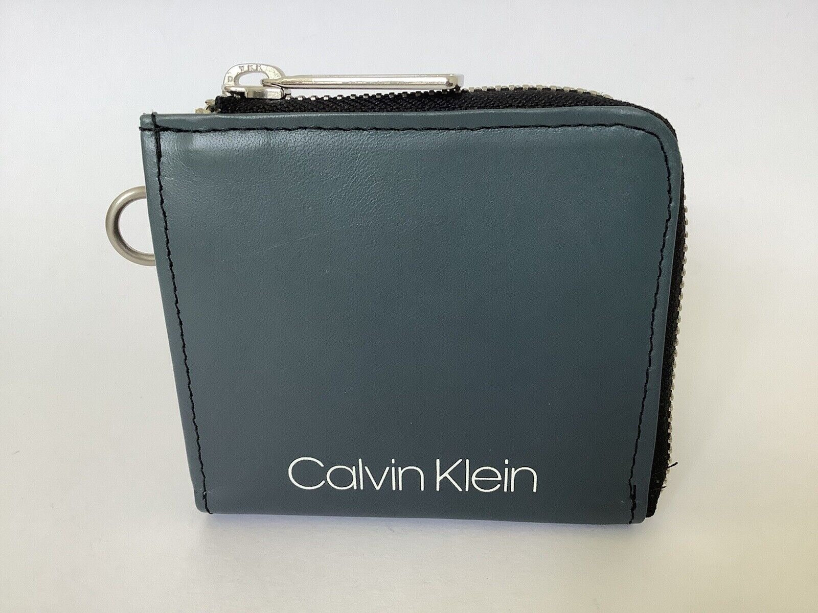 Calvin Klein Mens RFID Zip Around Teal Wallet