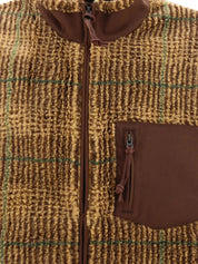 Polo Ralph Lauren Mens Brown Glen Plaid Pile Fleece Jacquard Bomber Jacket XL