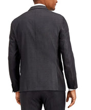 Kenneth Cole Mens Slim fit Suit Jacket Blazer 48 R Gun Metal Grey Solid