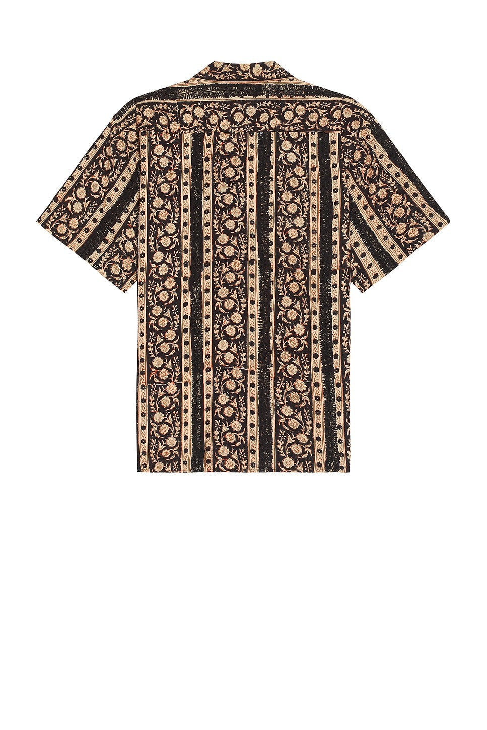 Kardo Mens Ronen Black Brown Crochet Short Sleeve Button Down Shirt XXL Cotton