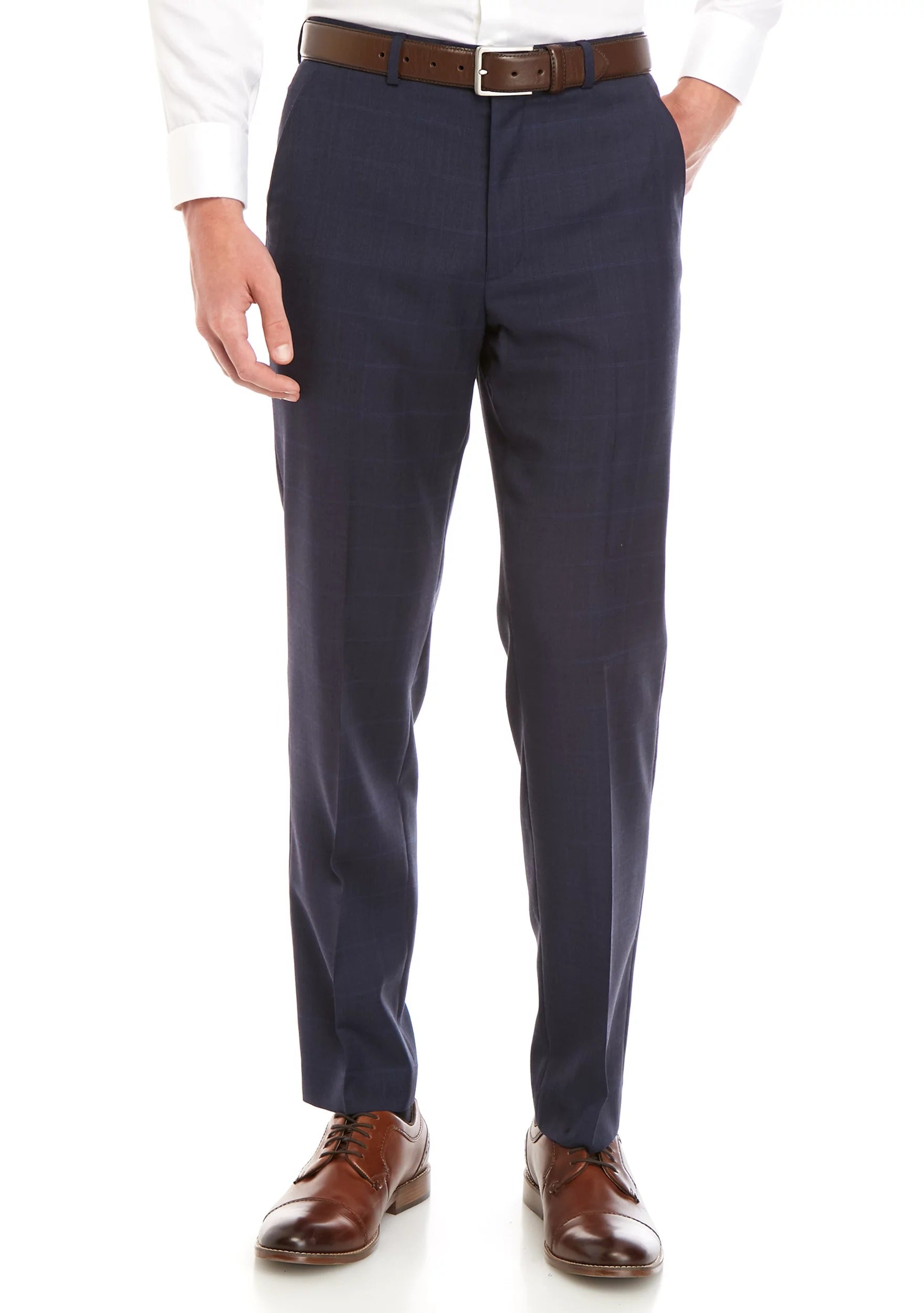 Lauren Ralph Lauren Men's Classic Fit Suit Dress Pants Blue Plaid 44 x 30