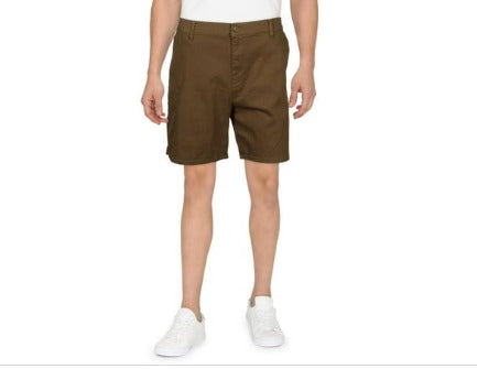 And Now This Mens Chino Midrise Khaki Shorts Green 38 Reg