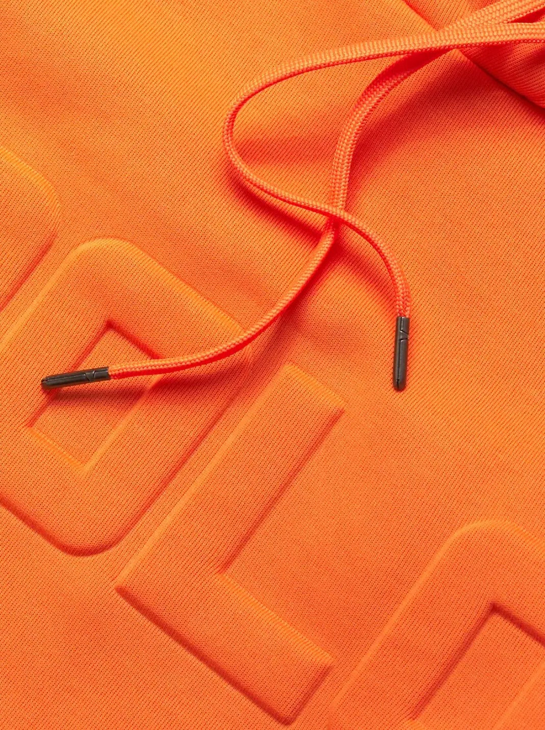 Polo Ralph Lauren Mens Logo-Embossed Double-Knit Hoodie Sweatshirt Medium Orange