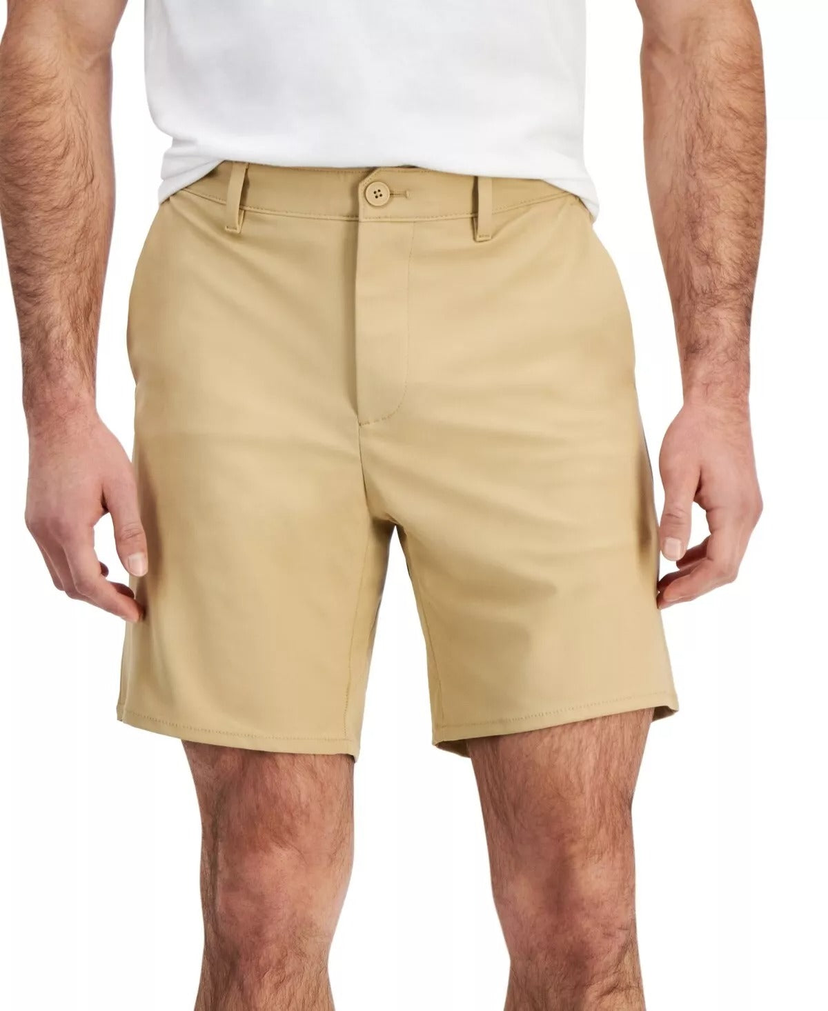 Michael Kors Men's Benjamin Tech 8" Shorts Khaki Beige 38