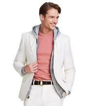Nautica Mens Modern fit Cotton Suit Jacket Blazer 36 R White Solid Stretch