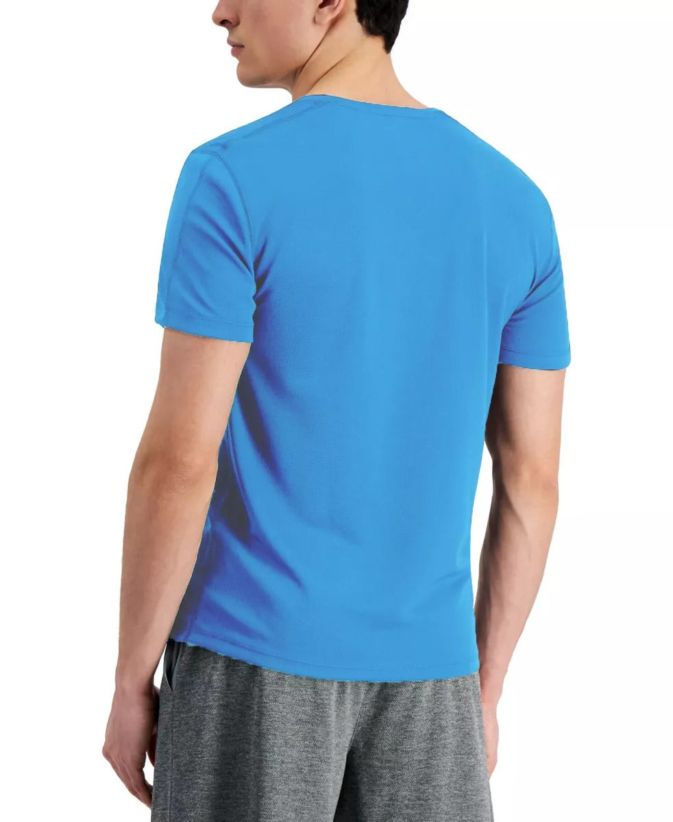 ID Ideology Men's Birdseye Mesh V-Neck T Shirt XLT XL TALL Blue Paradise