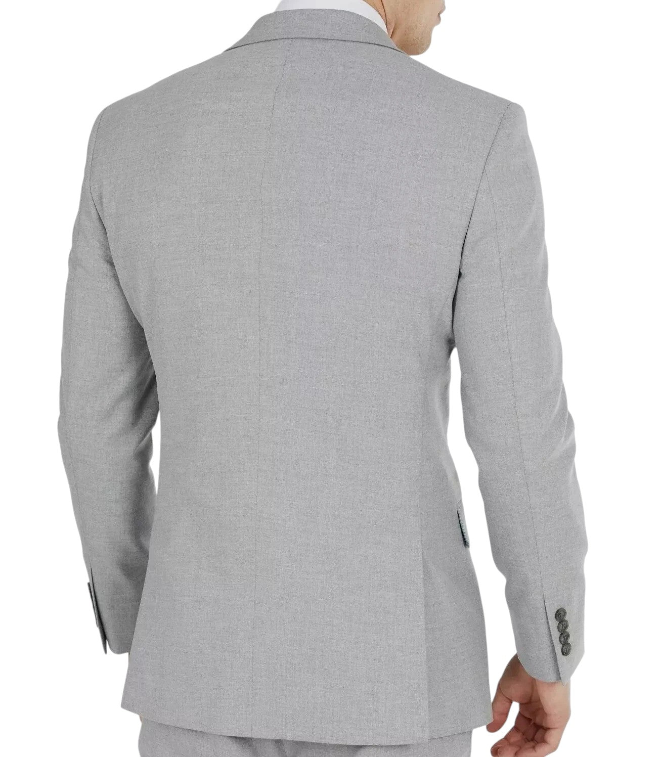 Dkny Mens Modern fit Suit Jacket Blazer 38 S Light Grey Solid Stretch