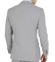 Dkny Mens Modern fit Suit Jacket Blazer 38 S Light Grey Solid Stretch
