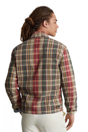 Polo Ralph Lauren Reversible Madras Plaid Full Zip Bomber Style Jacket Medium