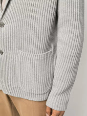 Polo Ralph Lauren Cotton & Cashmere Mens Blazer Cardigan Sweater Large Grey