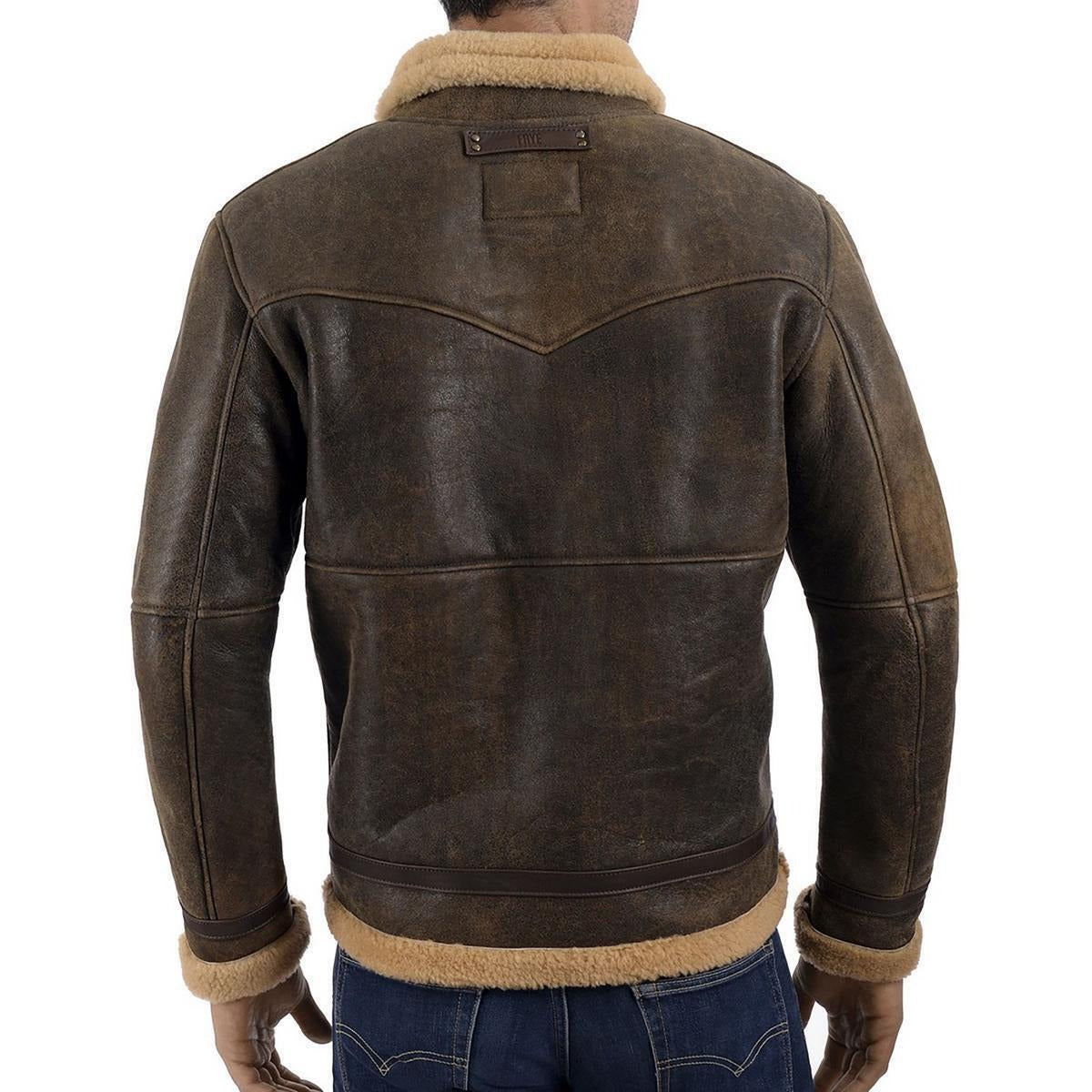 Frye Men's Shearling Jacket Size XL Lambskin Leather / Shearling