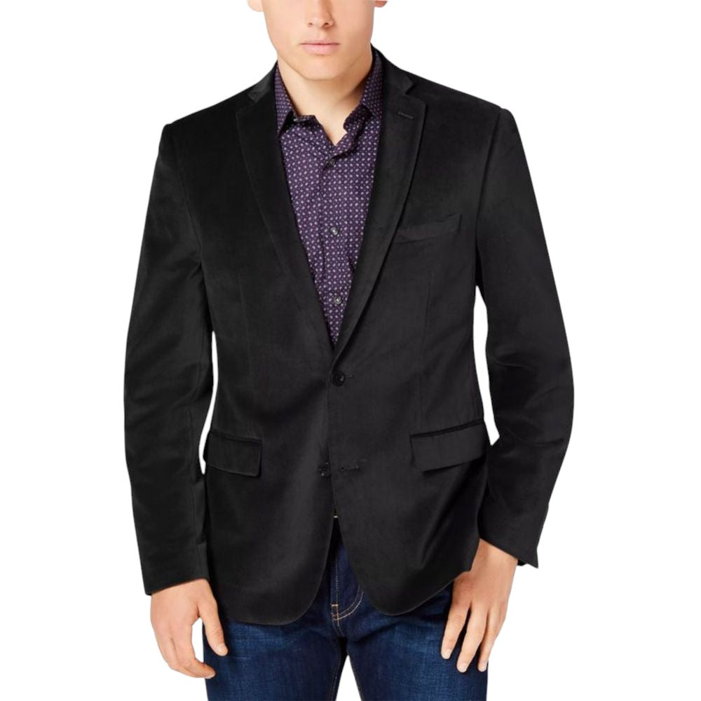 Bar III Mens Slim fit Sport Coat Blazer 36 S Black Solid