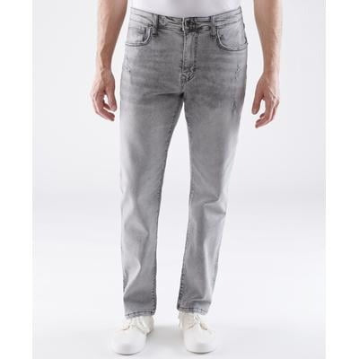 Lazer Mens Straight-Fit Gray Jeans 30 x 30