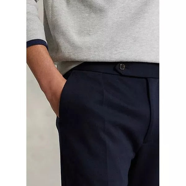Polo Ralph Lauren Men's Double Knit Dress Pants Aviator Navy Blue 34 x 34