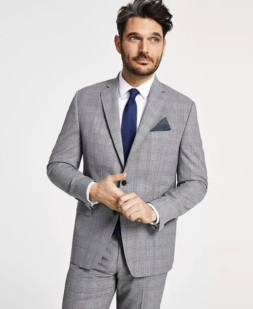 Lauren Ralph Lauren Men's Classic-Fit UltraFlex Suit Jacket 40R White Black