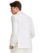 Nautica Mens Modern fit 2 Piece Suit 36 R / 30 Waist Cream Beige Solid Stretch