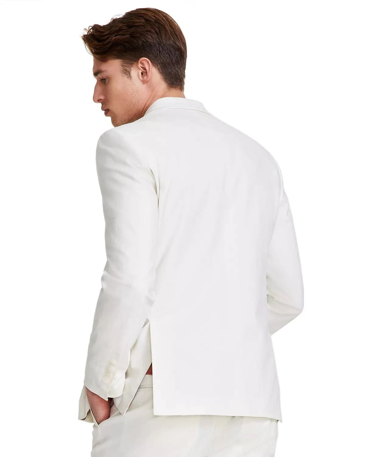 Nautica Mens Modern fit Cotton Suit Jacket Blazer 36 R White Solid Stretch
