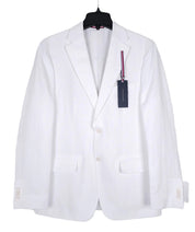 Tommy Hilfiger Mens Modern fit Sport Coat Blazer 38 R White Solid Linen Linen