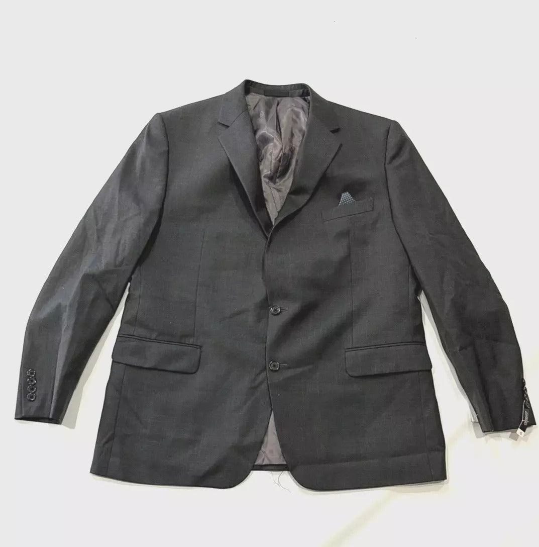 Lauren Ralph Lauren Mens Classic-Fit UltraFlex Suit Jacket 50R Charcoal Grey