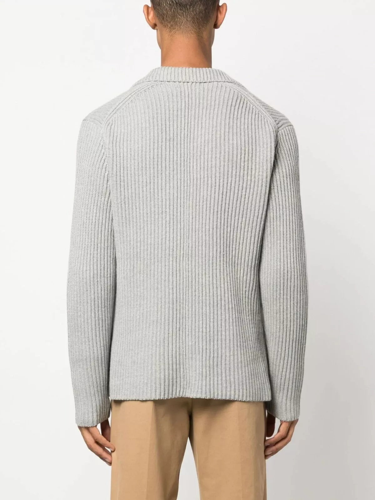 Polo Ralph Lauren Cotton & Cashmere Mens Blazer Cardigan Sweater XXL Grey