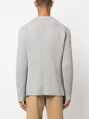 Polo Ralph Lauren Cotton & Cashmere Mens Blazer Cardigan Sweater XXL Grey
