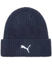 Puma Men's Cuffed Embroidered Logo Navy OSFA REG
