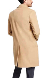 Brooks Brothers Mens Classic Fit Overcoat Coat 42 R Camel Beige Solid
