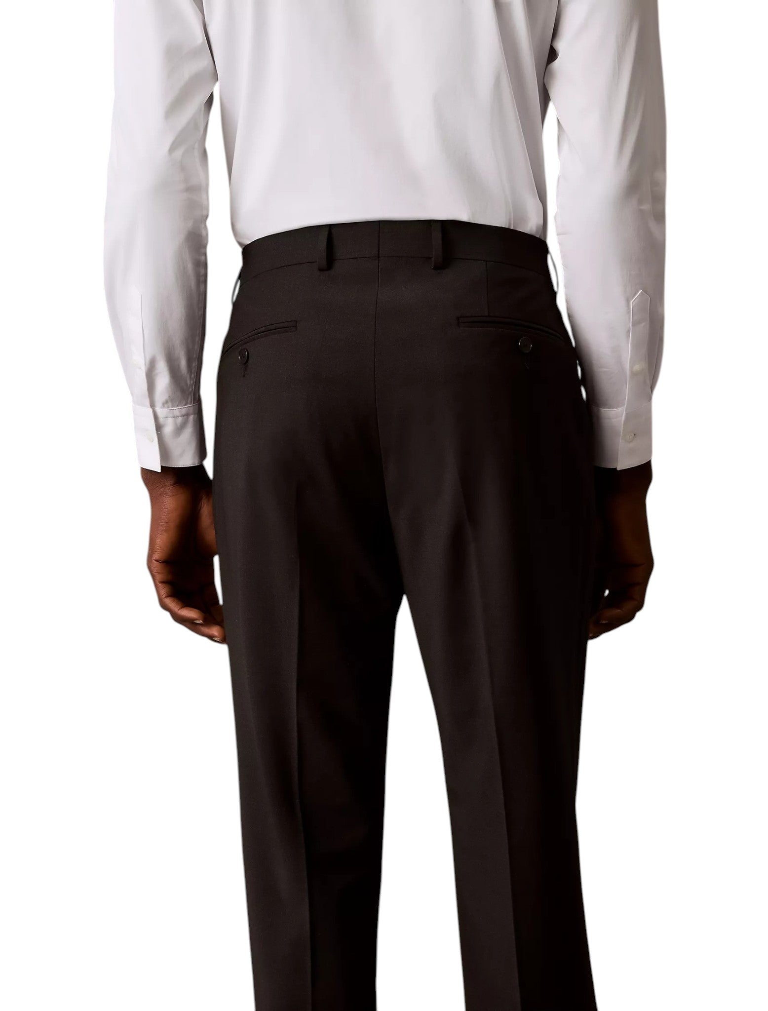 Calvin Klein Mens Slim fit Wool Dress Pants 36 / 32 Charcoal Gray Solid