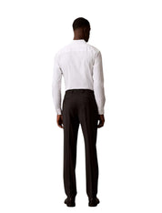 Calvin Klein Mens Slim fit Wool Dress Pants 44 / 30 Charcoal  Gray Solid
