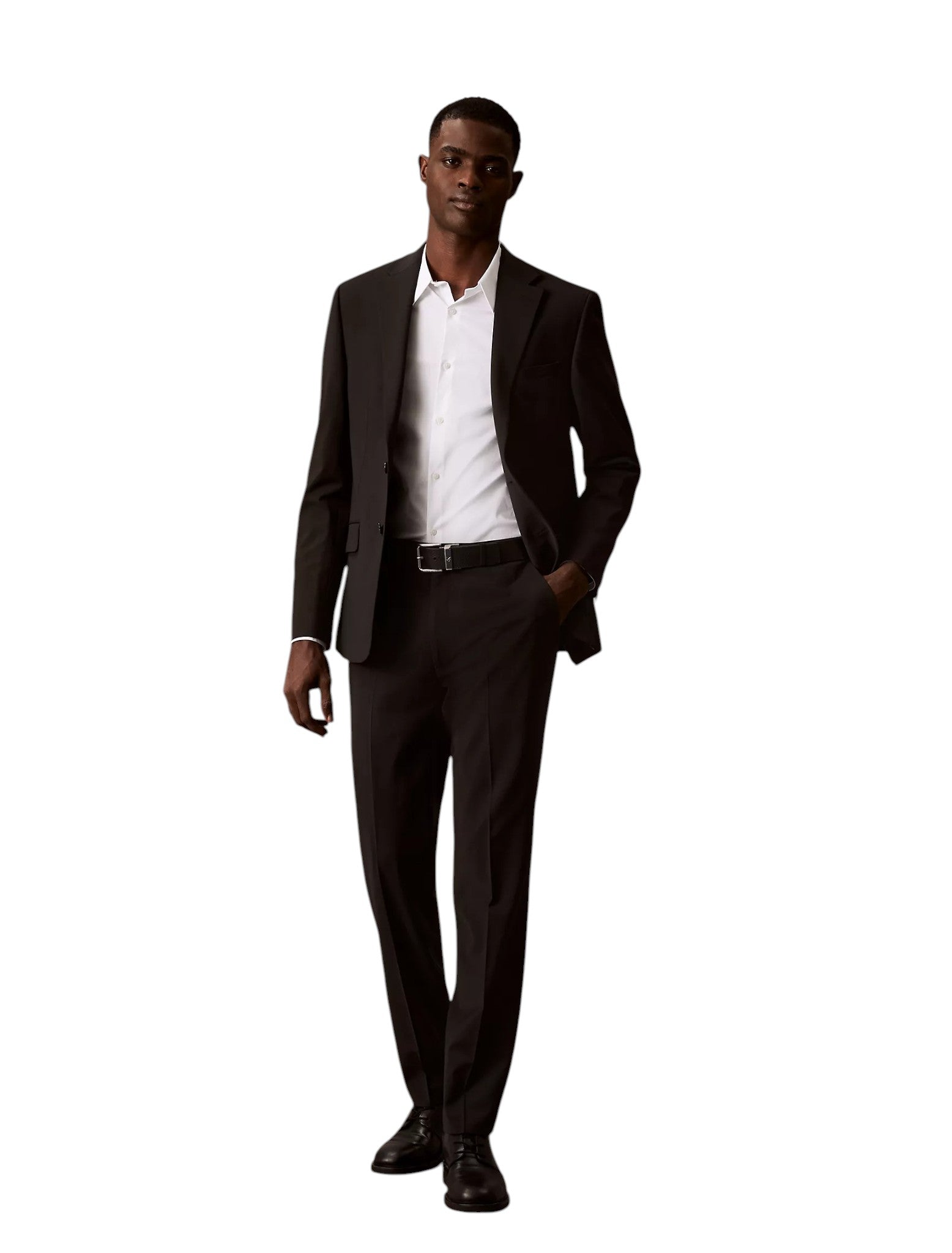 Calvin Klein Mens Slim fit Wool Dress Pants 36 / 32 Charcoal Gray Solid