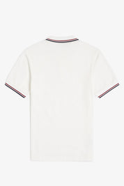 Fred Perry Mens Tipped Pique Short Sleeve Polo Shirt White Small